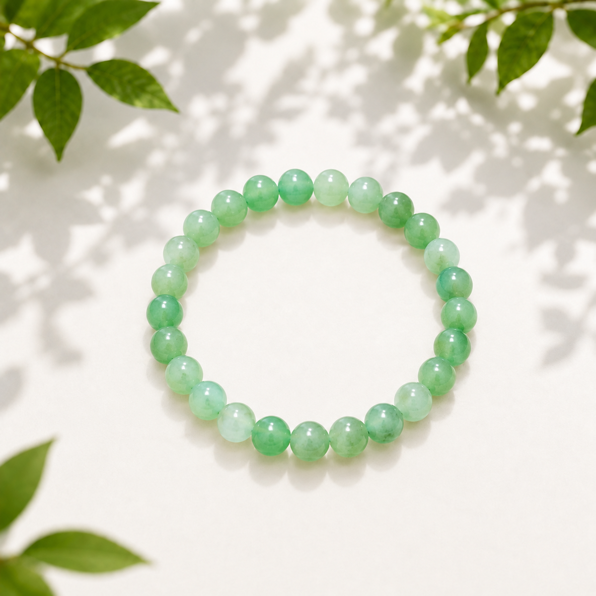 Natural Green Aventurine Bracelet (8mm) – Authentic Green Gemstone Wrist Accessory
