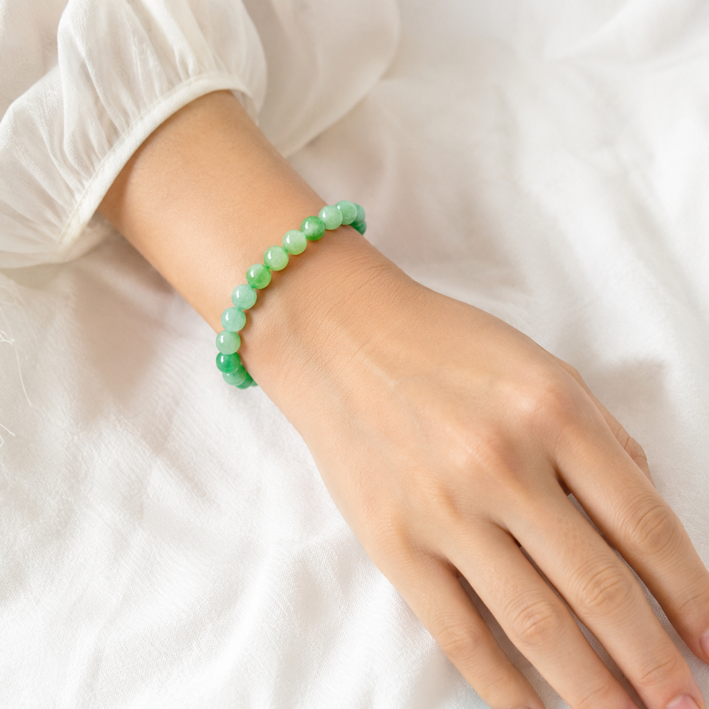 Natural Green Aventurine Bracelet (8mm) – Authentic Green Gemstone Wrist Accessory