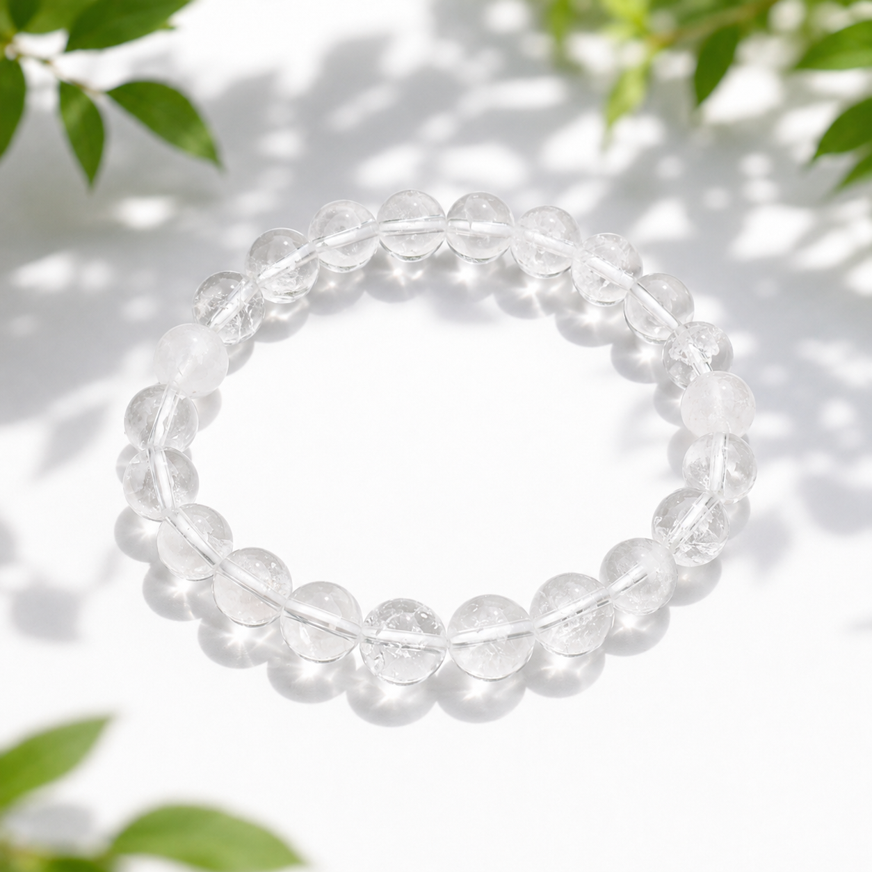 Natural Sphatik Bracelet (8mm) – Authentic Clear Quartz Crystal Wrist Accessory