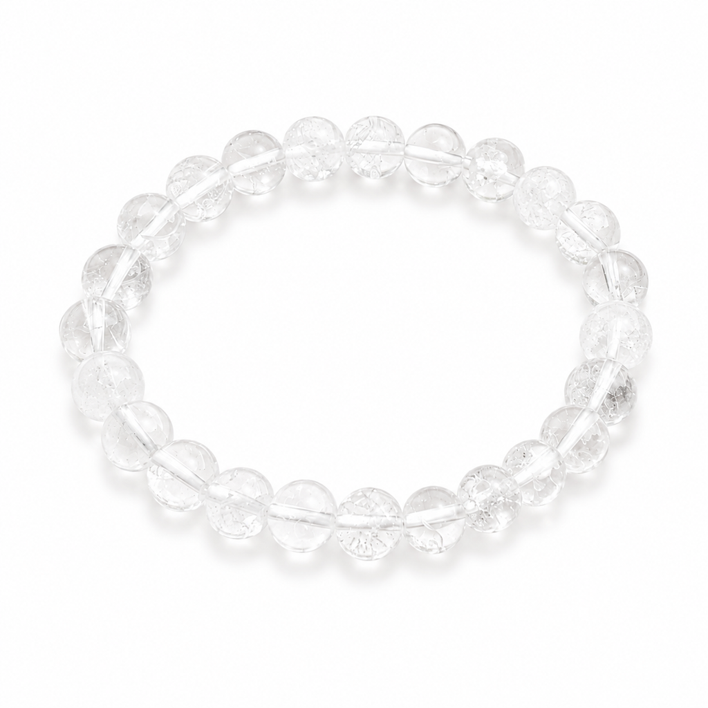 Natural Sphatik Bracelet (8mm) – Authentic Clear Quartz Crystal Wrist Accessory