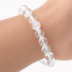 Natural Sphatik Bracelet (8mm) – Authentic Clear Quartz Crystal Wrist Accessory