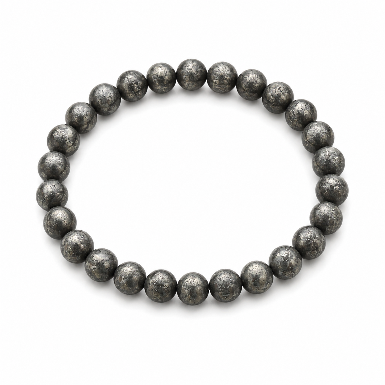 Natural Raw Pyrite Bracelet (8mm) – Authentic Metallic Gold Gemstone Wrist Accessory