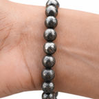 Natural Raw Pyrite Bracelet (8mm) – Authentic Metallic Gold Gemstone Wrist Accessory