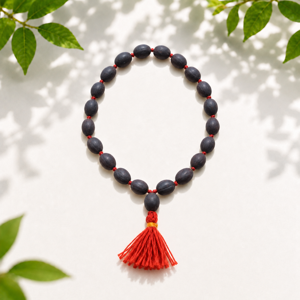 Natural Kamalgatta Mala 21+1 (10mm) – Authentic Lotus Seed Chanting Beads