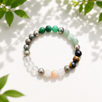 Natural Money Magnet Bracelet (8mm) – Authentic Multi-Gemstone Combination Wrist Accessory