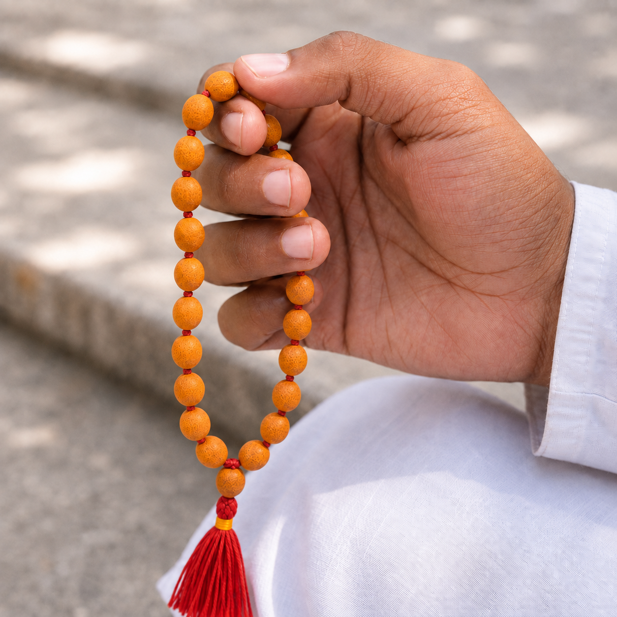 Natural Haldi Mala 21+1 (10mm) – Authentic Turmeric Wood Chanting Beads