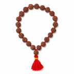 Natural Rudraksha Mala 21+1 – Authentic Rudraksha Seed Chanting Beads
