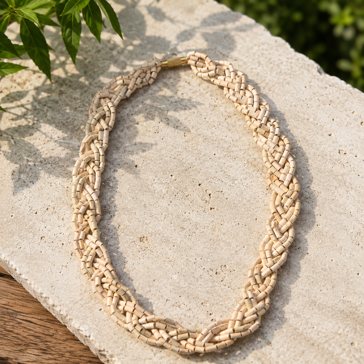 Multi-Layer Twisted Tulsi Kanthi Mala – Premium Hand-Woven Basil Wood Layered Neckpiece
