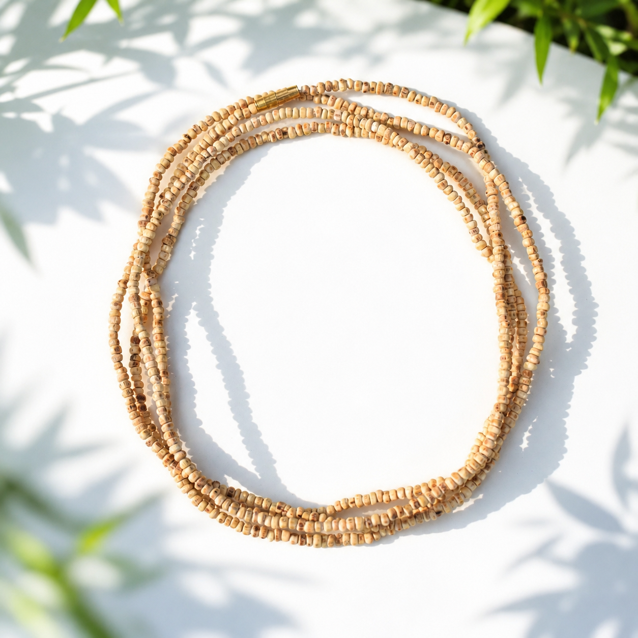 Premium Tulsi Kanthi Mala – Authentic Natural Basil Wood Sacred Neckpiece