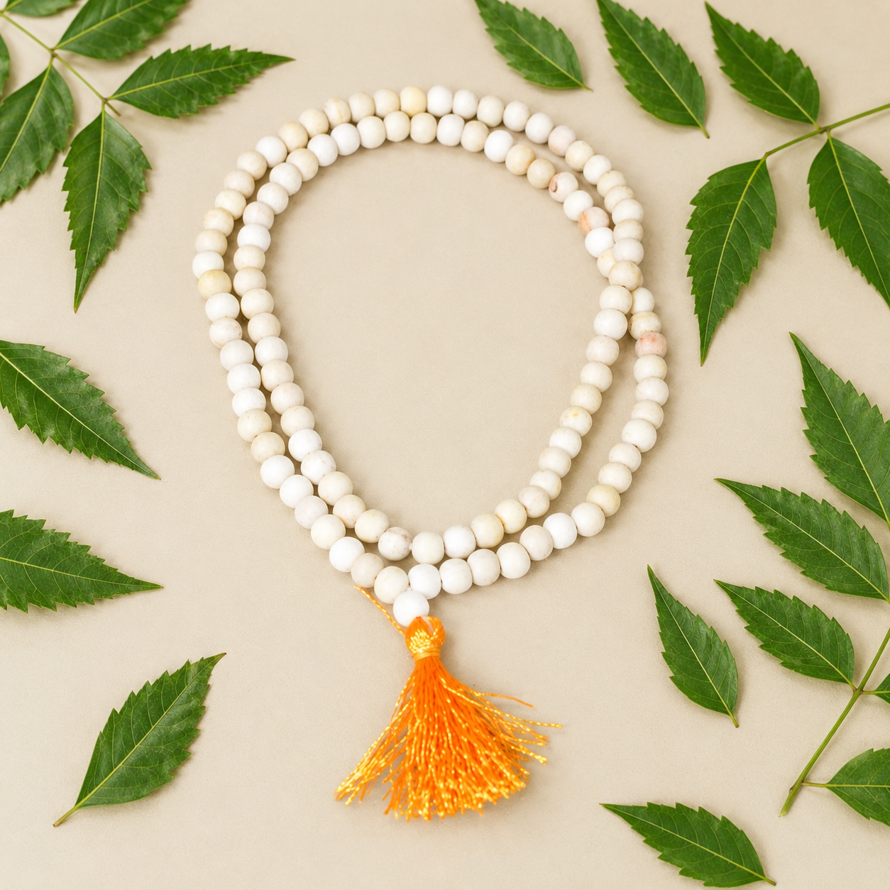 Neem Wood Mala – Natural Neem Tree 108 Beads Japa Mala