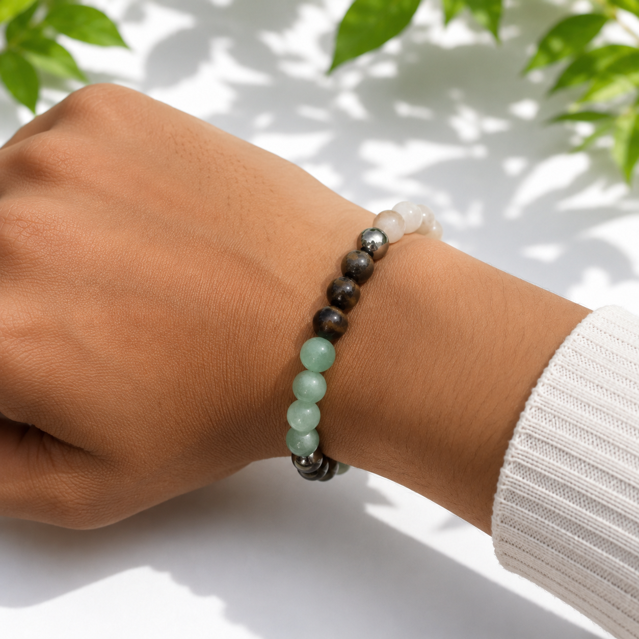 Natural Dhan Yog Bracelet (8mm) – Multi-Gemstone Combination Wrist Accessory
