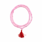 Natural Rose Quartz Gemstone Mala (8mm) – Authentic Soft Pink Crystal 108 Beads Mala