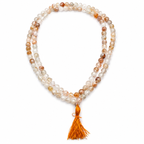 Natural Citrine Gemstone Mala (8mm) – Authentic Golden Yellow Quartz 108 Beads Mala