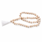 Tulsi Mala 54+1 – Natural Basil Wood Hand-Knotted Japa Mala for Chanting