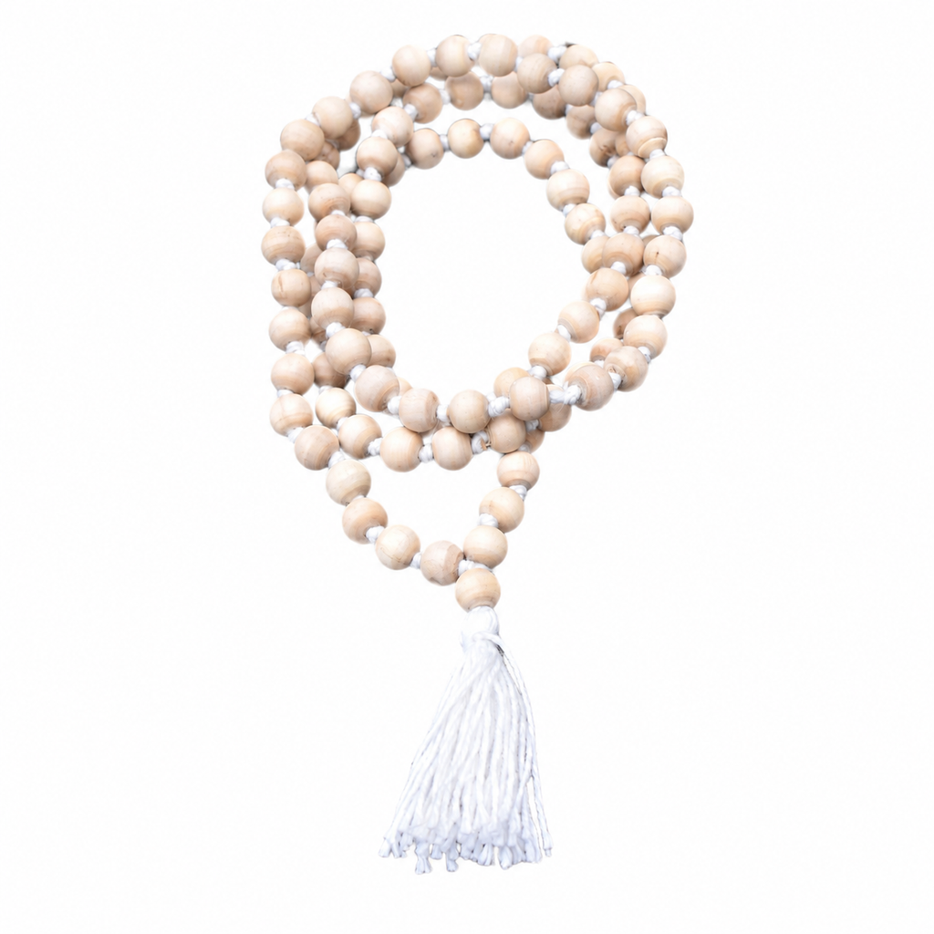 Premium Tulsi Jaap Mala 108+1 – Authentic Natural Basil Wood Meditation Prayer Beads