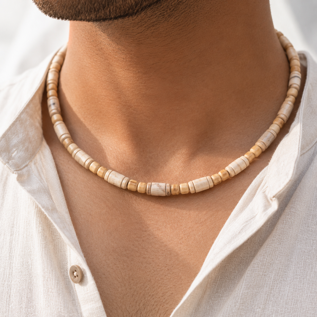 Premium Barrel Tulsi Kanthi Mala – Authentic Barrel-Shaped Basil Wood Sacred Neckpiece