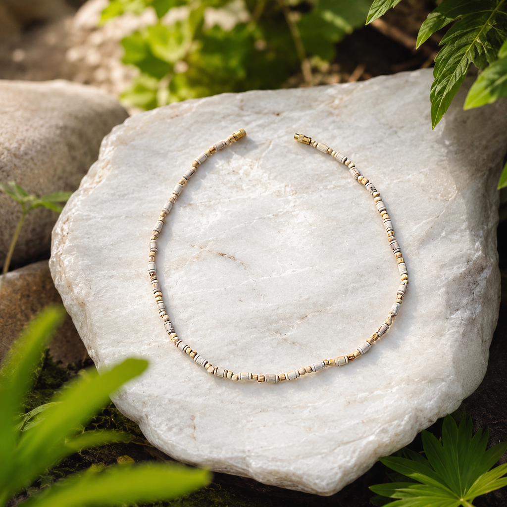 Premium Barrel Tulsi Kanthi Mala – Authentic Barrel-Shaped Basil Wood Sacred Neckpiece