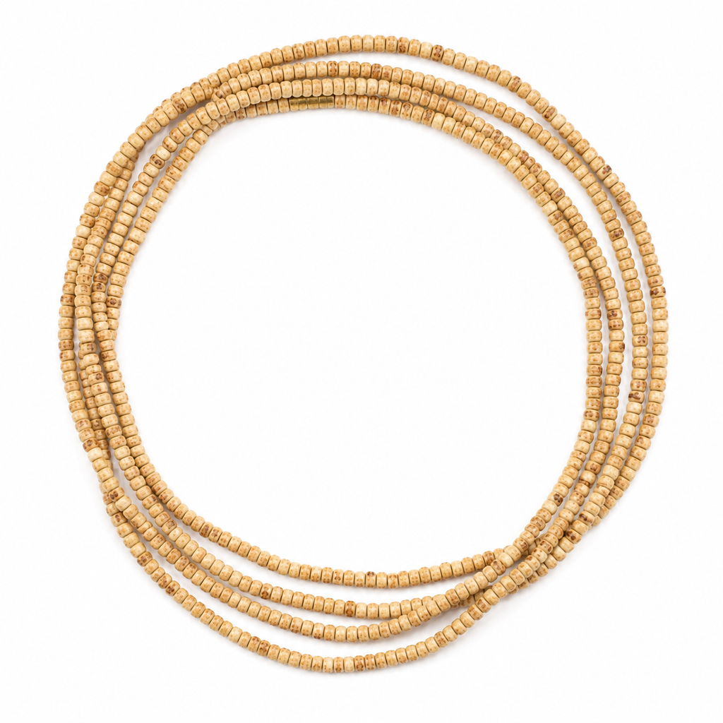 Premium Tulsi Kanthi Mala – Authentic Natural Basil Wood Sacred Neckpiece