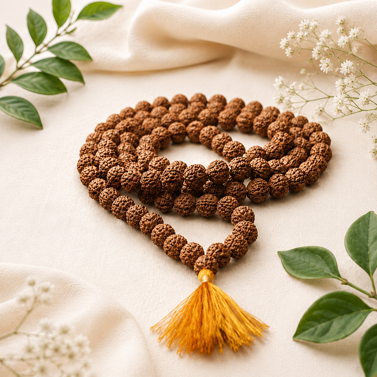 Rudraksha Jaap Mala – Natural 108 Beads for Meditation