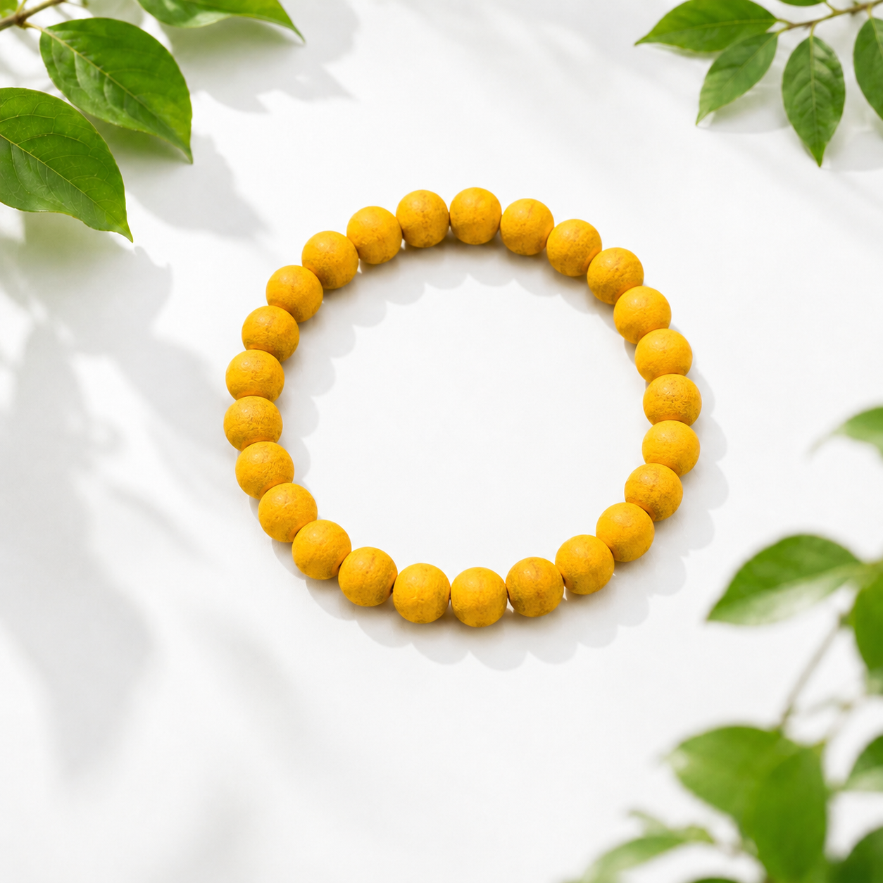 Haldi Bracelet  – Natural Turmeric Beads Bracelet