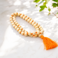 Bel Wood Mala 54+1 – Natural Bilva Wood Hand-Knotted Japa Mala for Chanting