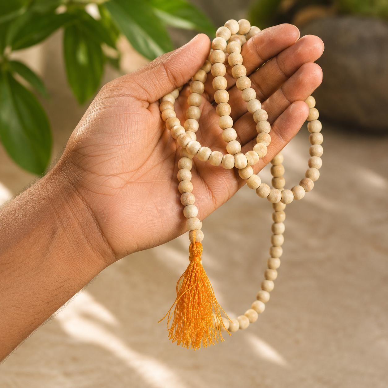 Neem Wood Mala – Natural Neem Tree 108 Beads Japa Mala