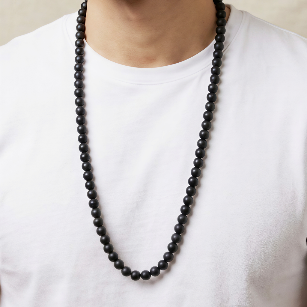 Karungali Mala (Black Ebony Wood) – Natural 108 Beads