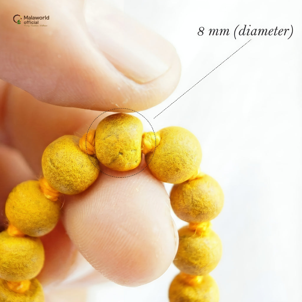 Original Haldi Mala (Turmeric Rosary) for Jupiter & Prosperity - 8mm