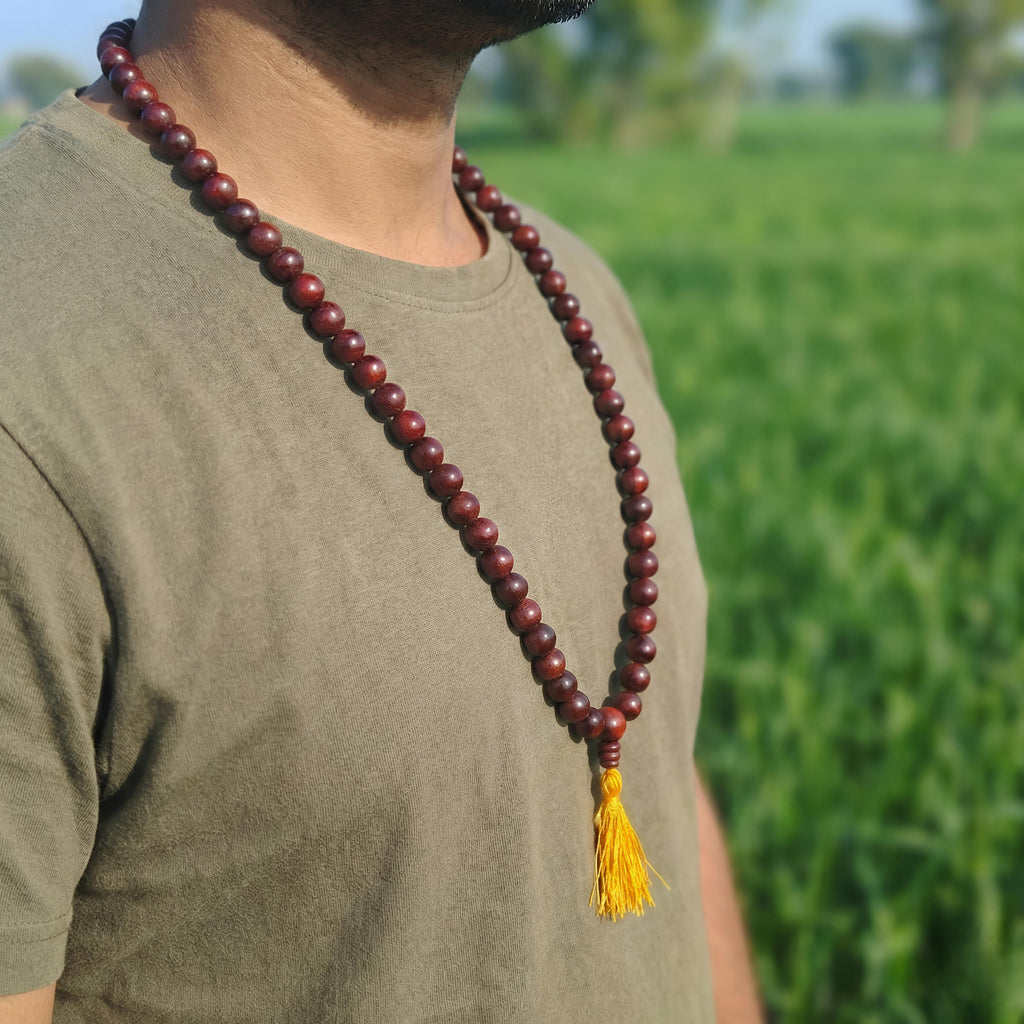 Authentic Red Sandalwood Mala (Rakt Chandan) | For Energy & Positivity