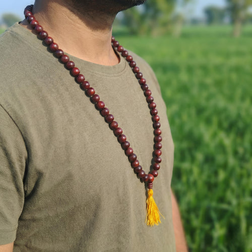 Authentic Red Sandalwood Mala (Rakt Chandan) | For Energy & Positivity