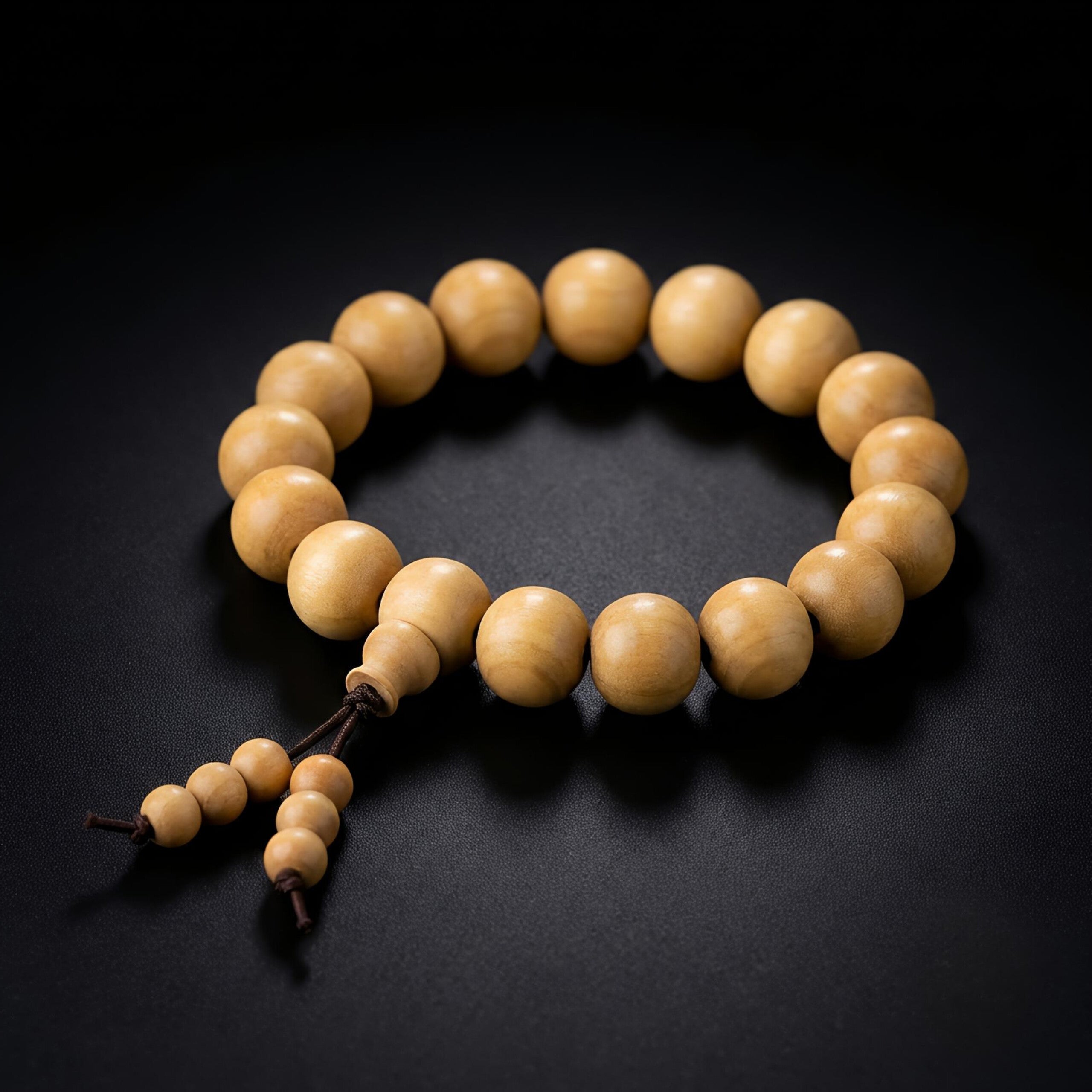 Pure White Sandalwood (Safed Chandan) Bracelet - Natural Prayer Beads
