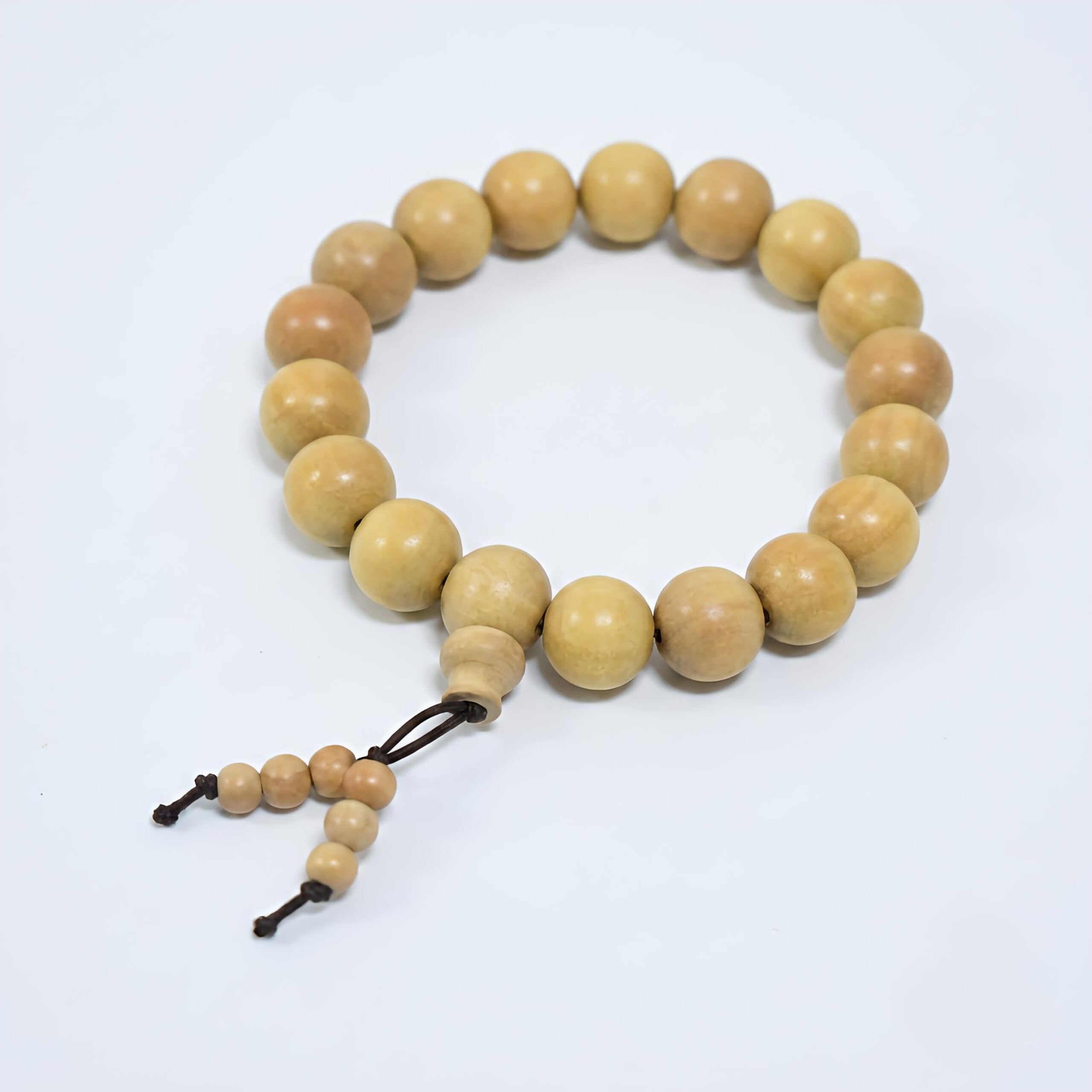 Pure White Sandalwood (Safed Chandan) Bracelet - Natural Prayer Beads