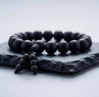 Karungali Wood Bracelet (Ebony) – Matte Black Natural Beads