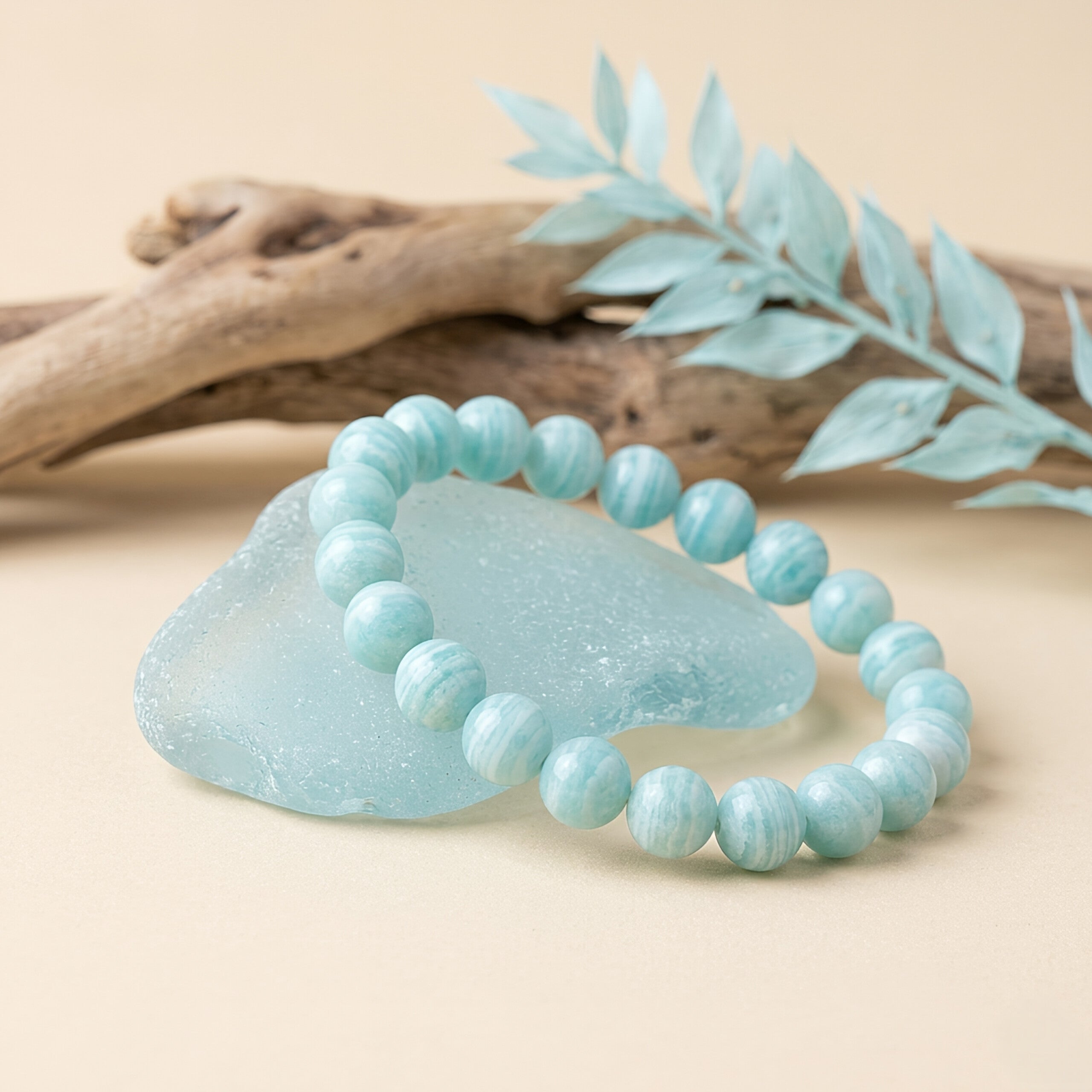 Amazonite Bracelet – Natural Greenish-Blue Gemstone Beads
