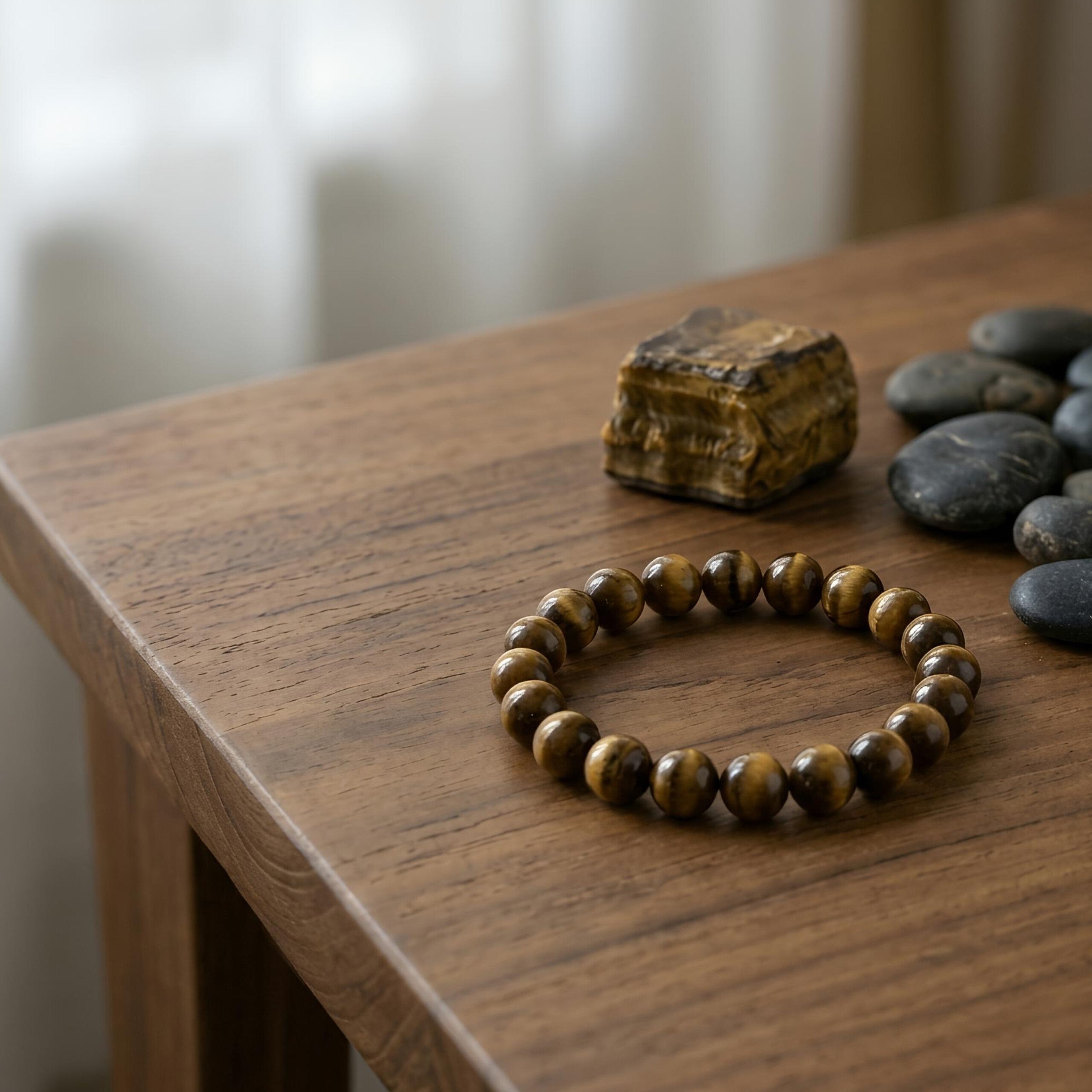 Tiger Eye Bracelet – Natural Gemstone Beads