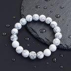 Howlite Bracelet – Natural White Marble-Effect Gemstone Beads