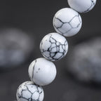 Howlite Bracelet – Natural White Marble-Effect Gemstone Beads