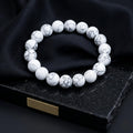 Howlite Bracelet – Natural White Marble-Effect Gemstone Beads