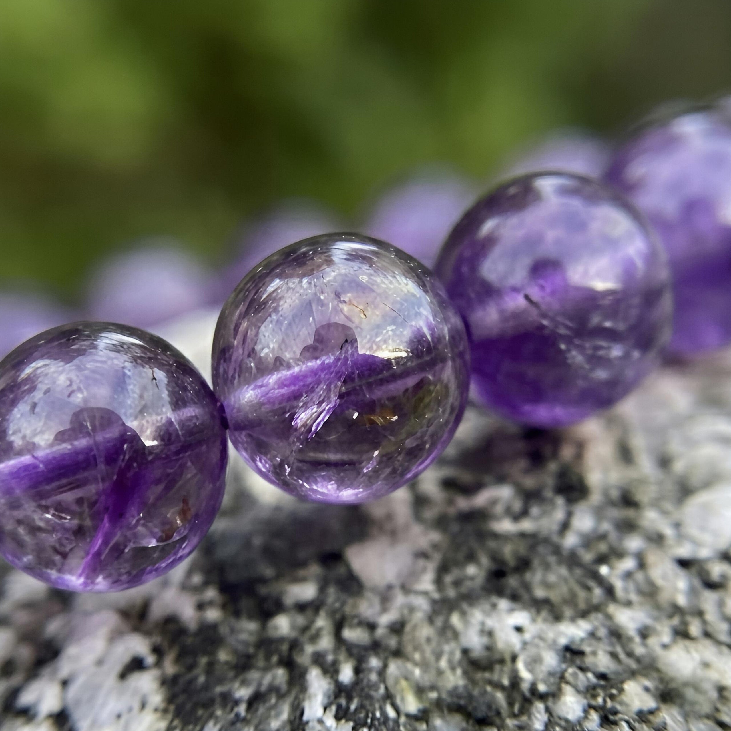 Amethyst Bracelet – Natural Purple Gemstone Beads