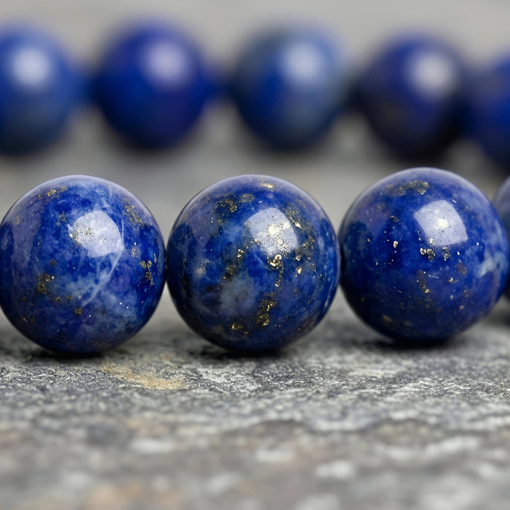 Lapis Lazuli Bracelet – Natural Deep Blue Gemstone Beads