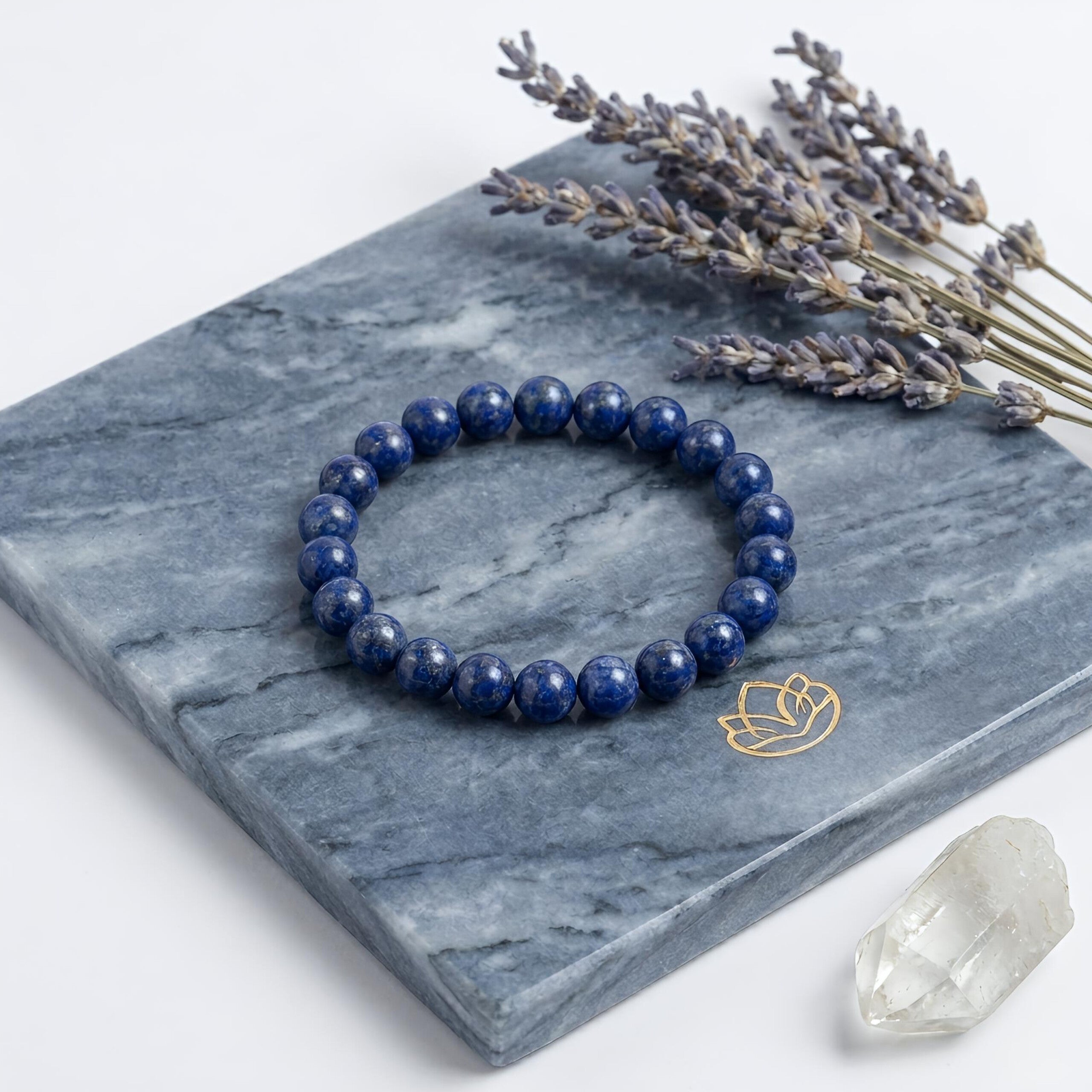 Lapis Lazuli Bracelet – Natural Deep Blue Gemstone Beads