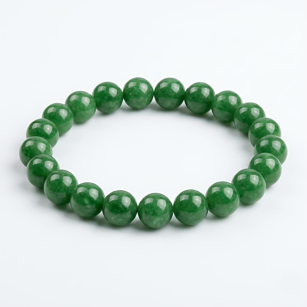 Green Jade Bracelet – Natural Green Gemstone Beads