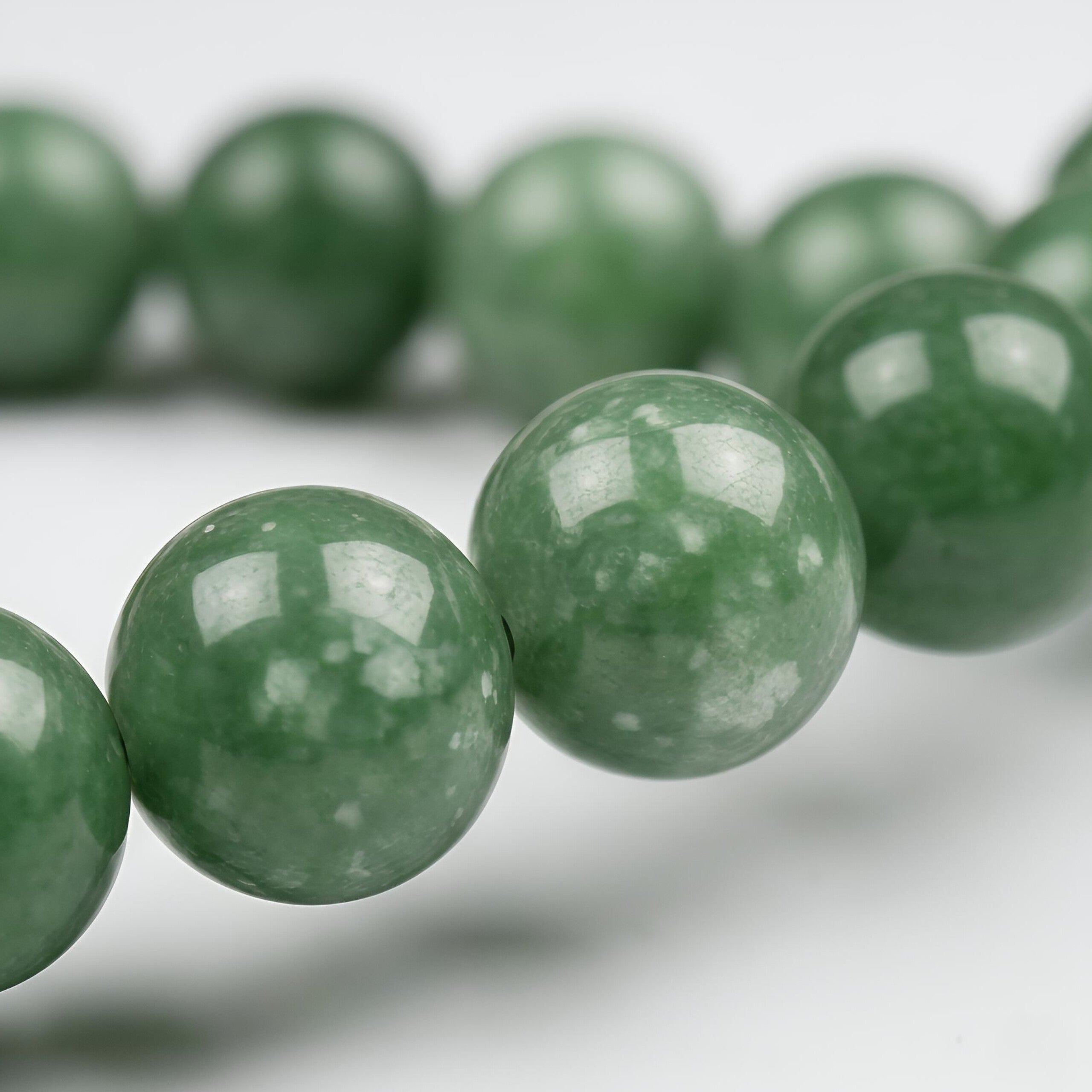 Green Jade Bracelet – Natural Green Gemstone Beads