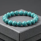 Firoza (Turquoise) Bracelet – Natural Sky Blue Gemstone Beads