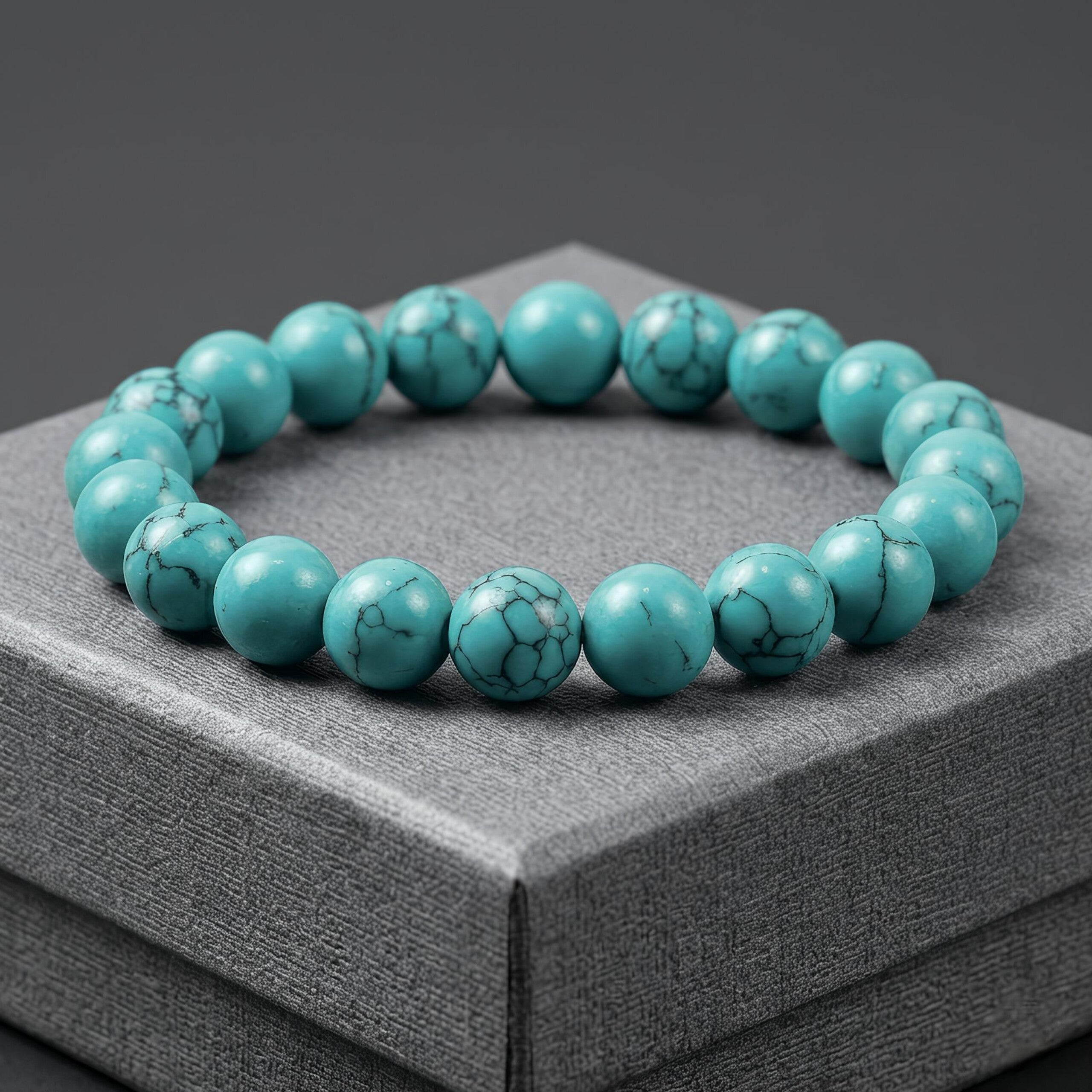 Firoza (Turquoise) Bracelet – Natural Sky Blue Gemstone Beads