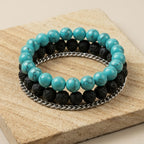 Firoza (Turquoise) Bracelet – Natural Sky Blue Gemstone Beads