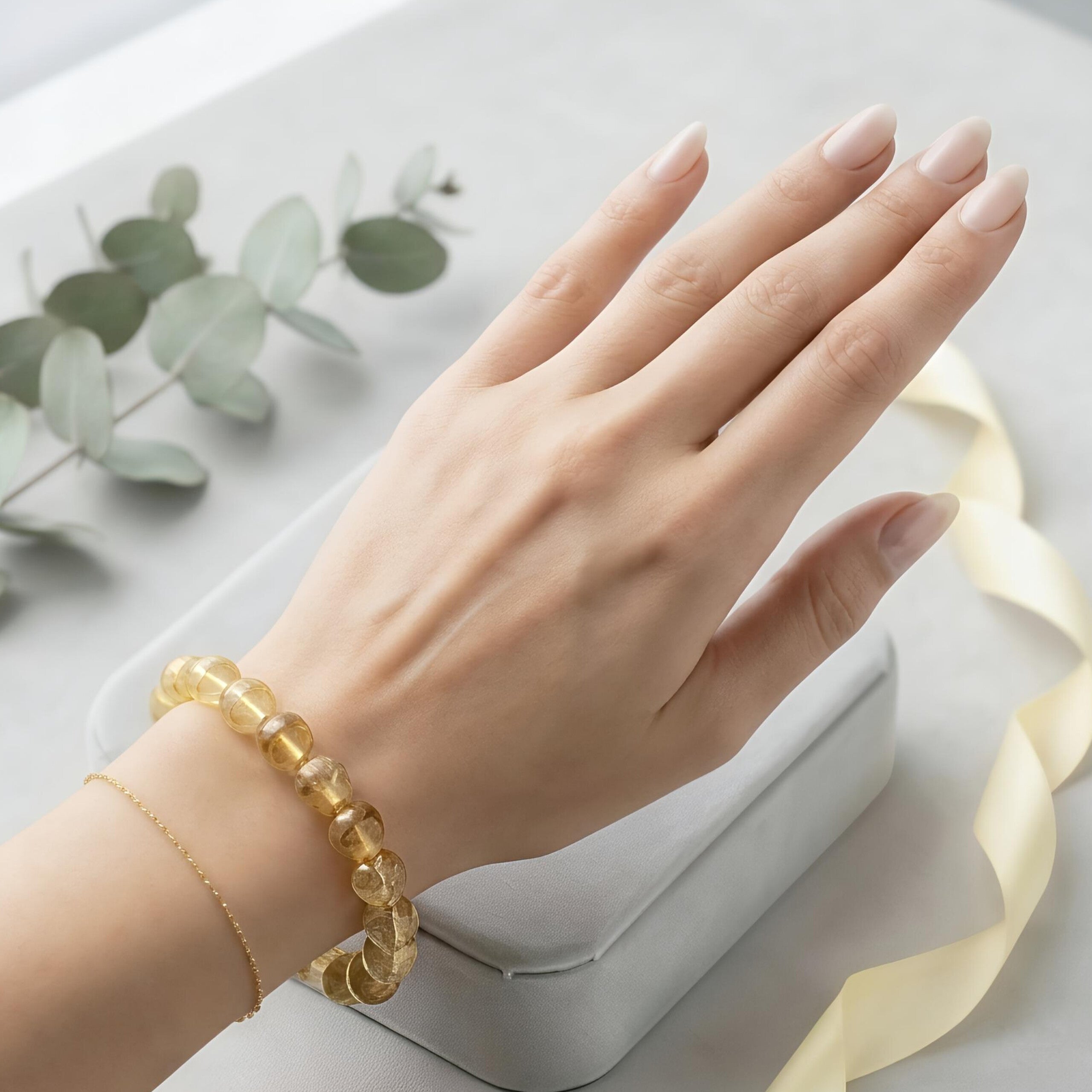 Citrine Bracelet – Natural Yellow Gemstone Beads