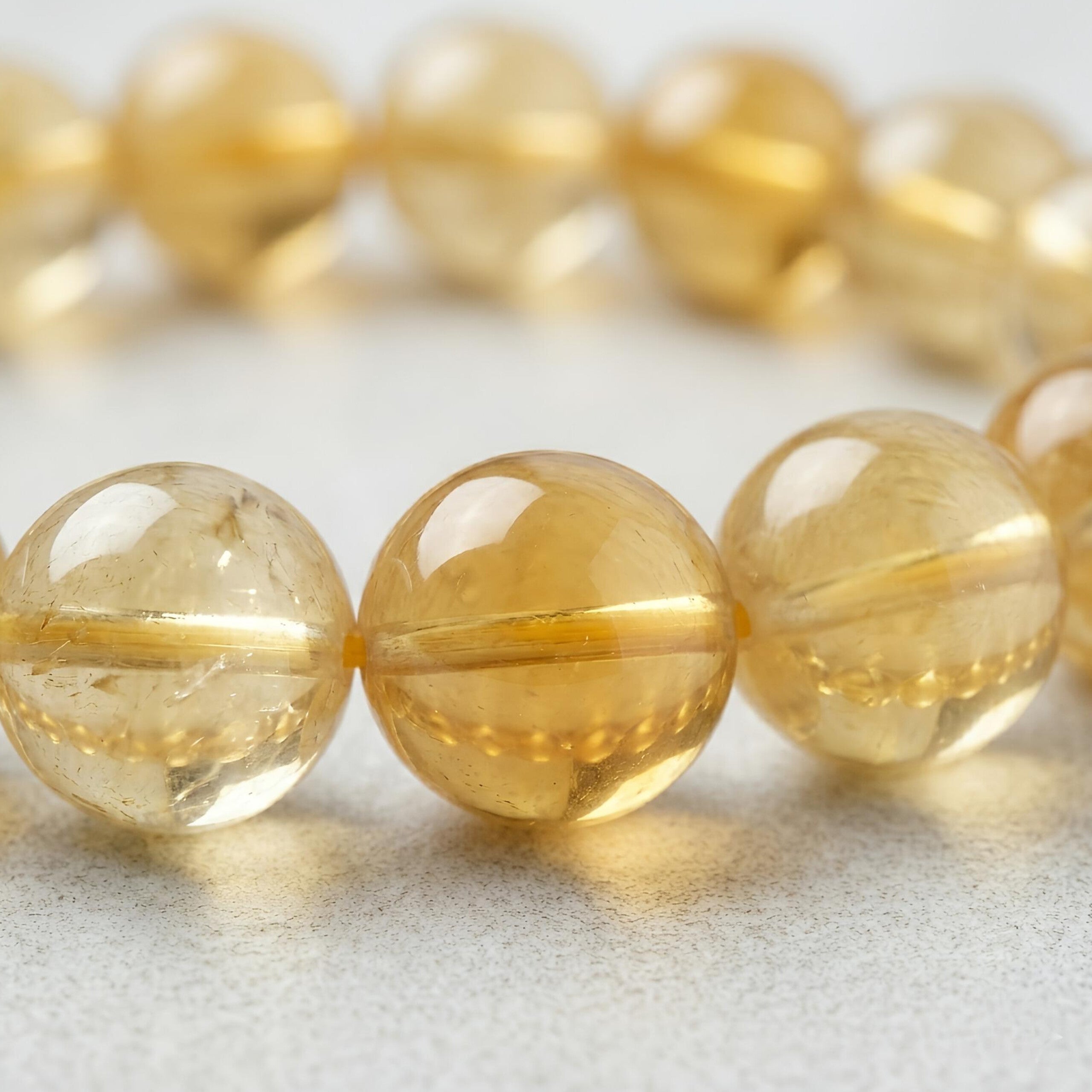 Citrine Bracelet – Natural Yellow Gemstone Beads