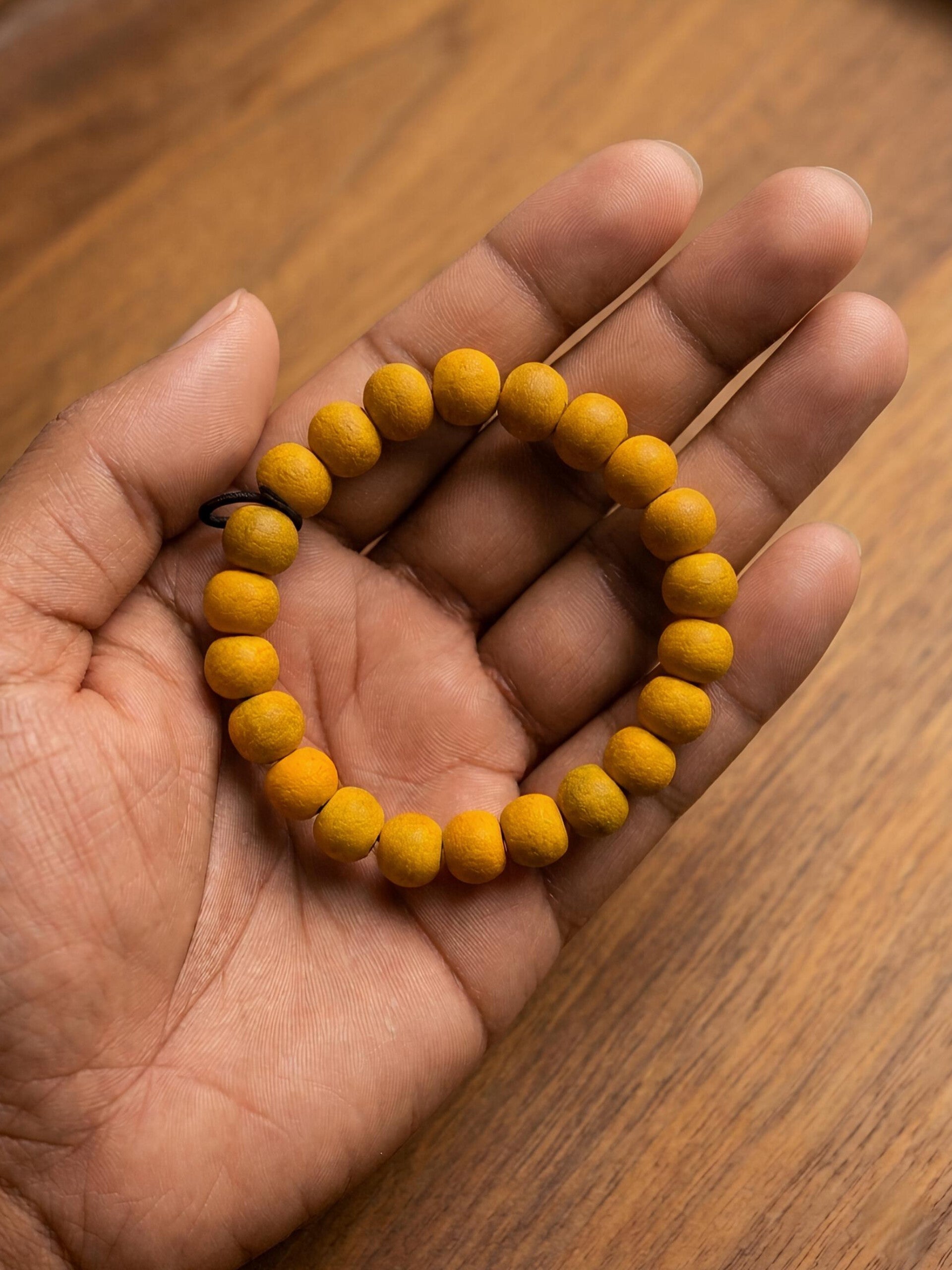 Haldi Bracelet 10mm – Natural Turmeric Beads Bracelet