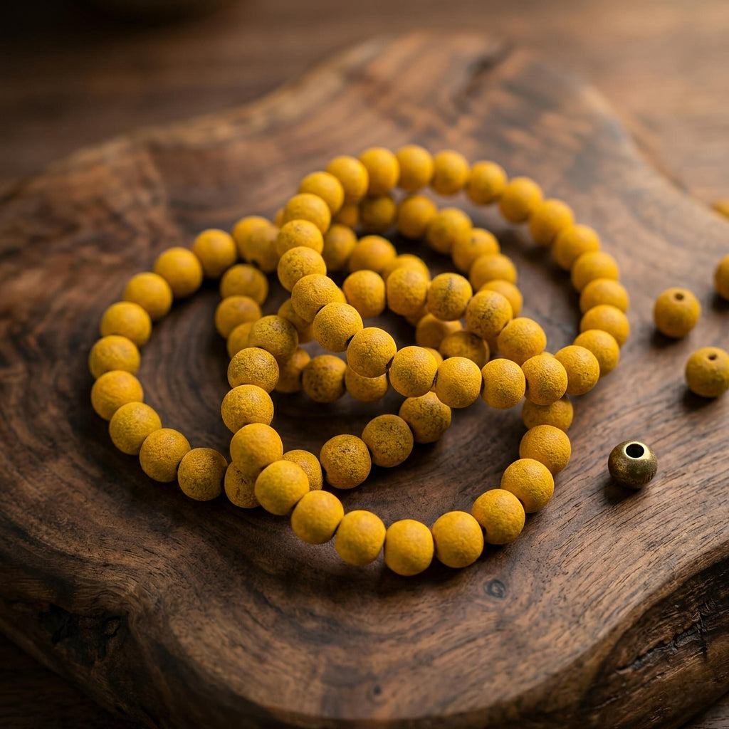 Haldi Bracelet  – Natural Turmeric Beads Bracelet